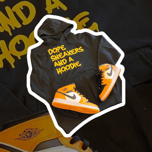 Dope Sneakers and a Hoodie (Black & Yellow)