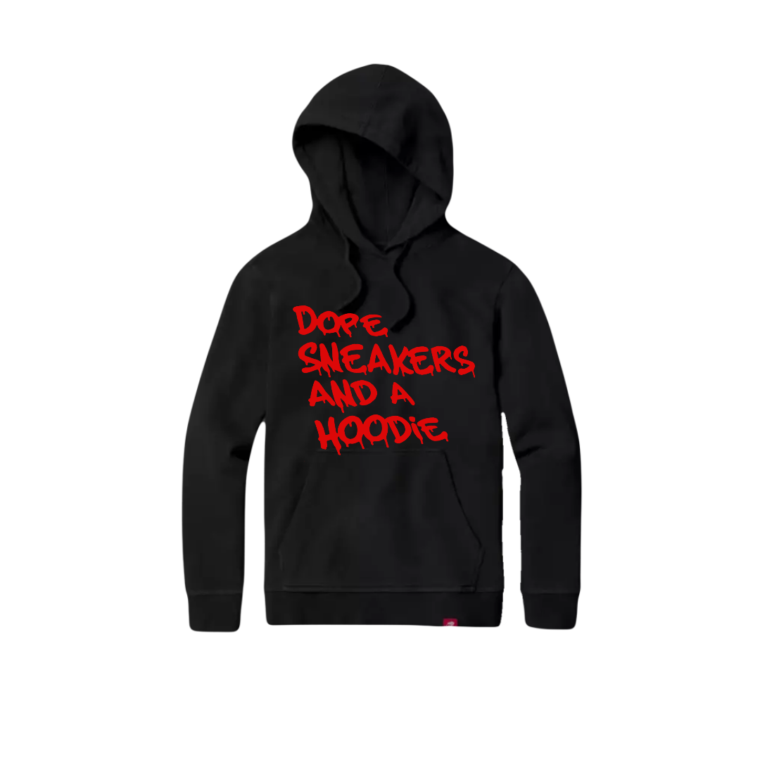 Dope Sneakers and a Hoodie (Red & Black)